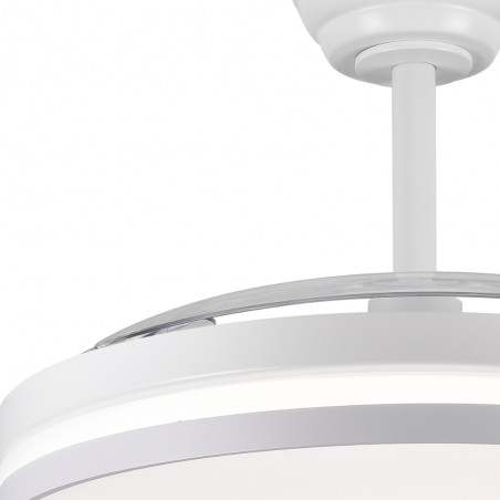 DC Eplus Ceiling Ventilator White 72W dropdown blades 3 temperatures timer and memory 7920 lumens AKUNADECOR