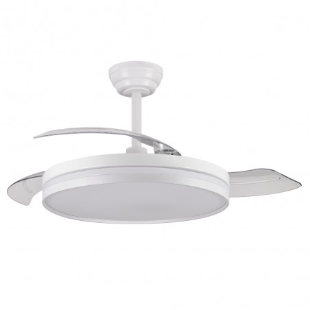 DC Eplus Ceiling Ventilator White 72W dropdown blades 3 temperatures timer and memory 7920 lumens AKUNADECOR
