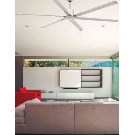 Ventilatore da soffitto Andros nichel, senza luce, motore DC FARO