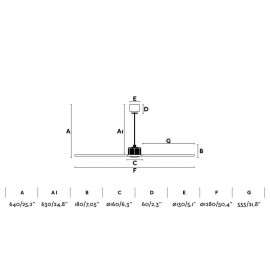 Lightless DC ventilator JUST FAN Ø128 BACK 3 PALAS