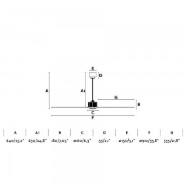 Small lighter with DC JUST FAN XS engine Ø910mm BACK MADERA PALAS