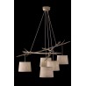 Lampada 5 Luci SABINA SERIES FINISH Similpelle legno