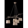 Lampara 5 Lumières SERIE SABINA ACABADO Imitation de bois