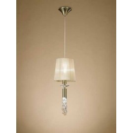 Lampara 1 Luz SERIE TIFFANY ACABADO Antique Brass