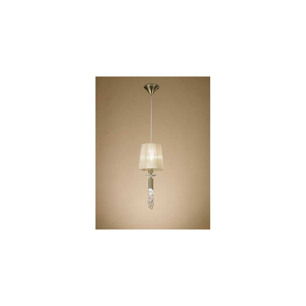 Lampada 1 Luce SERIE TIFFANY OTTONE ANTICO FINITURA