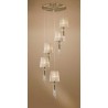 Lampada 5 Luci TIFFANY SERIES ANTIQUE FINISH Ottone