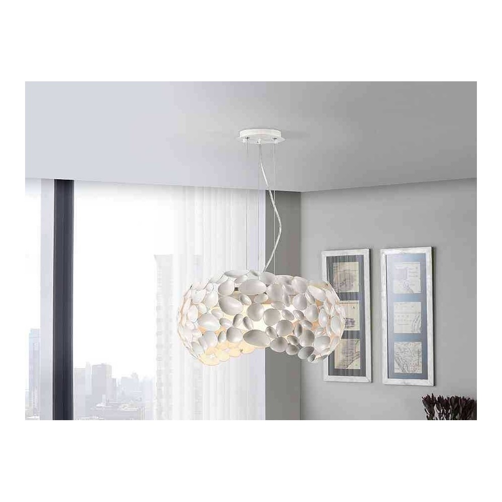 Lampe Narisa Schuller 5 lumières, blanc