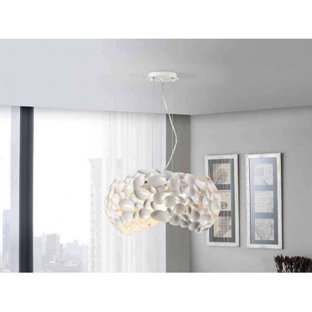 Lampe Narisa Schuller 5 lumières, blanc