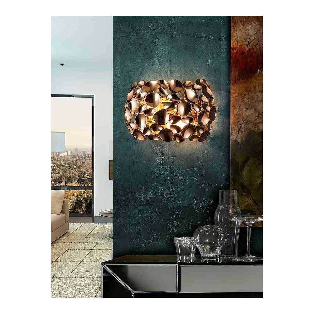 Schuller, aplique Narisa oro rosa, 2 luces