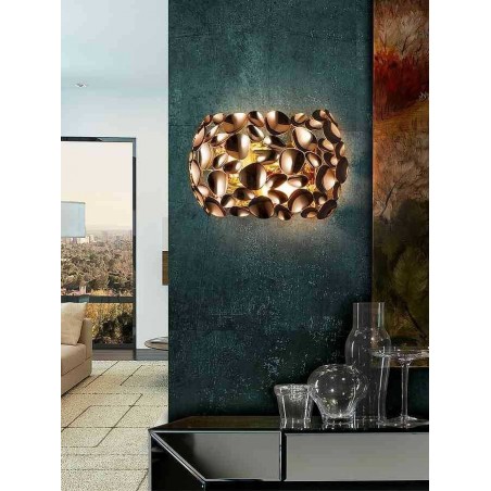 Schuller, aplique Narisa oro rosa, 2 luces