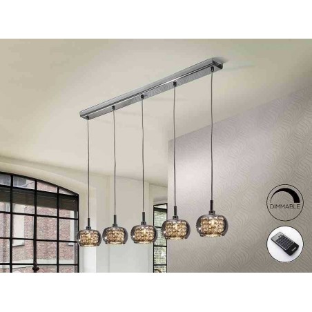 Lampada lineare ARIAN SCHULLER 5 luci DIMMERABILI