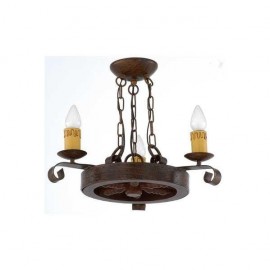 Lamp Rustico Rueda 3l 3xe27 60w(50x42