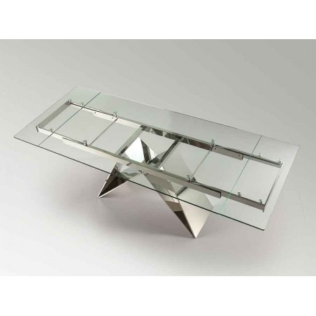 Table extensible Mika Mika Terminer Chrome Crystal Chrome SCHULLER