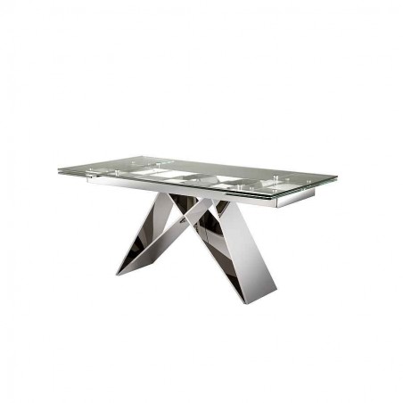 Table extensible Mika Mika Terminer Chrome Crystal Chrome SCHULLER